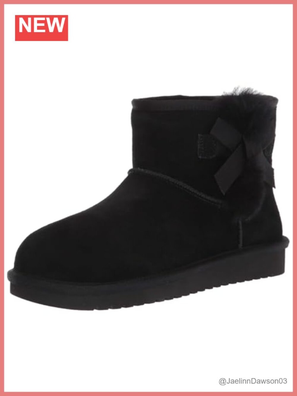 Koolaburra by UGG Ankle Bootie Faux Fur Trim Fleece Lined Pull On